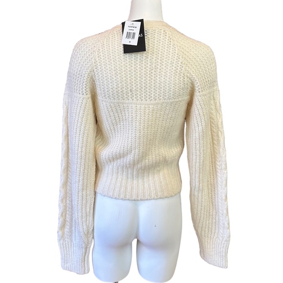 NWT NICHOLAS Camilla Cable Knit Wool & Alpaca Blend Cardigan M - Picture 7 of 10